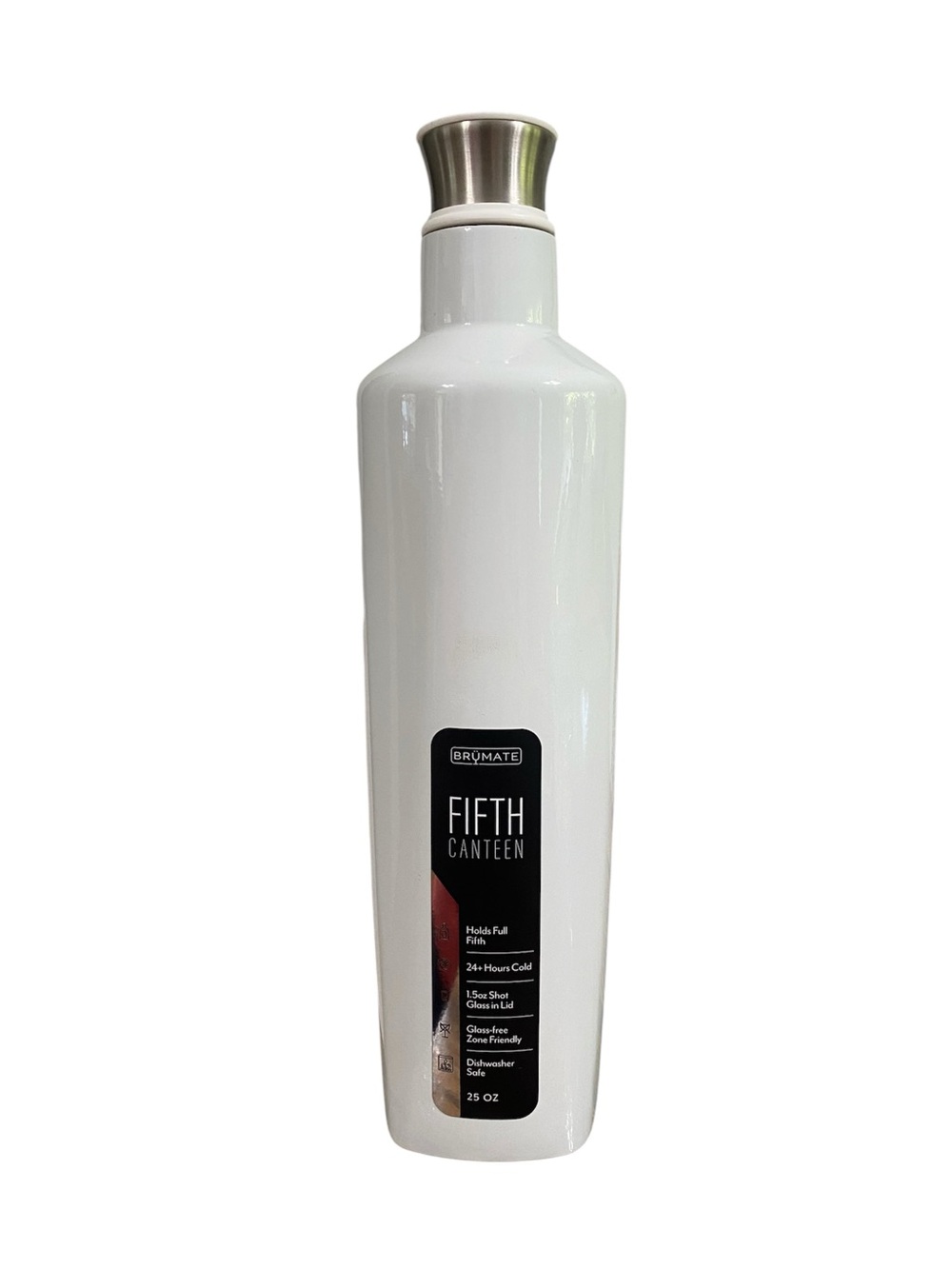 Brumate Fifth 25oz Canteen in Ice White
